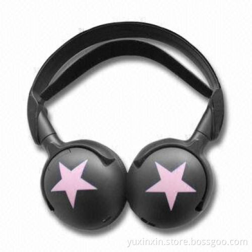 IR Stereo Headphones with 20 to 20kHz Frequency Response and <1% Distortion